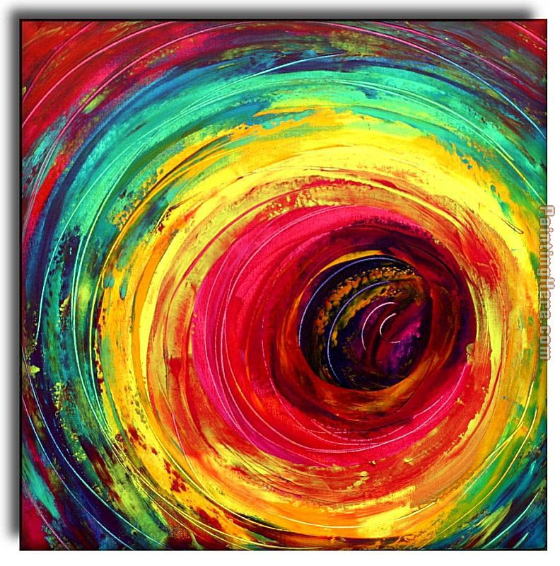 colorful dance circle painting - 2010 colorful dance circle art painting